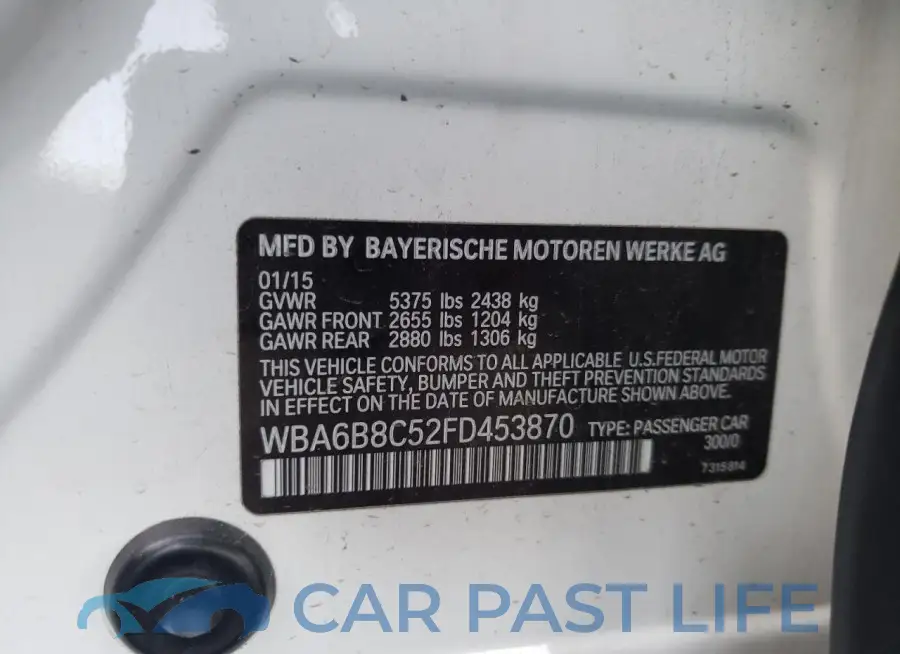 WBA6B8C52FD453870# 12