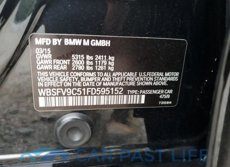 WBSFV9C51FD595152# 12