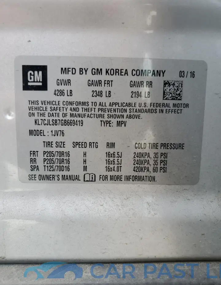 KL7CJLSB7GB669419# 13