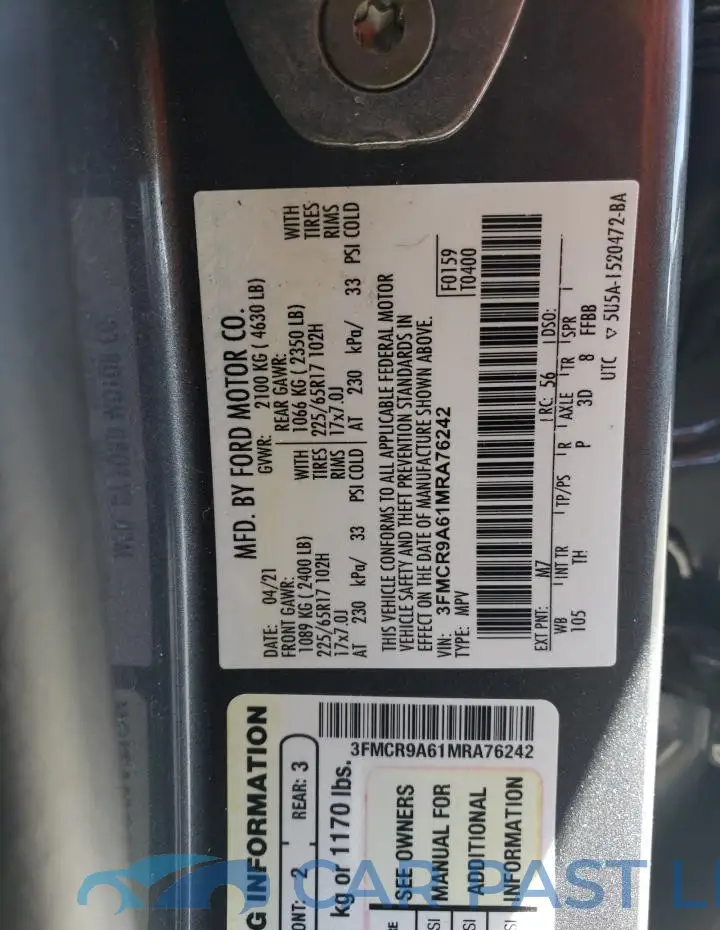 3FMCR9A61MRA76242# 13