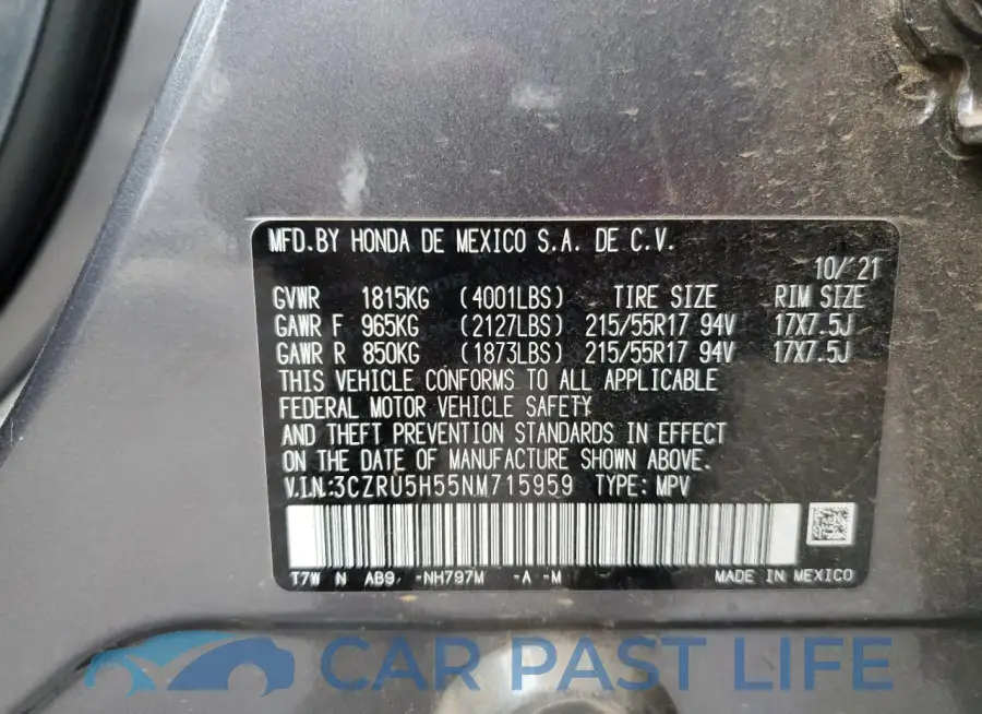 3CZRU5H55NM715959# 13