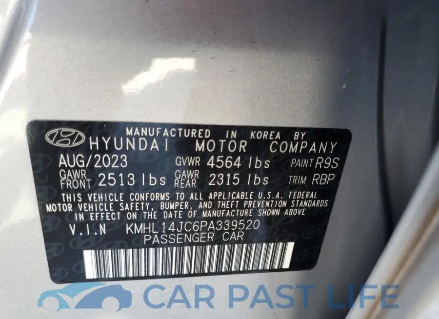 KMHL14JC6PA339520# 13