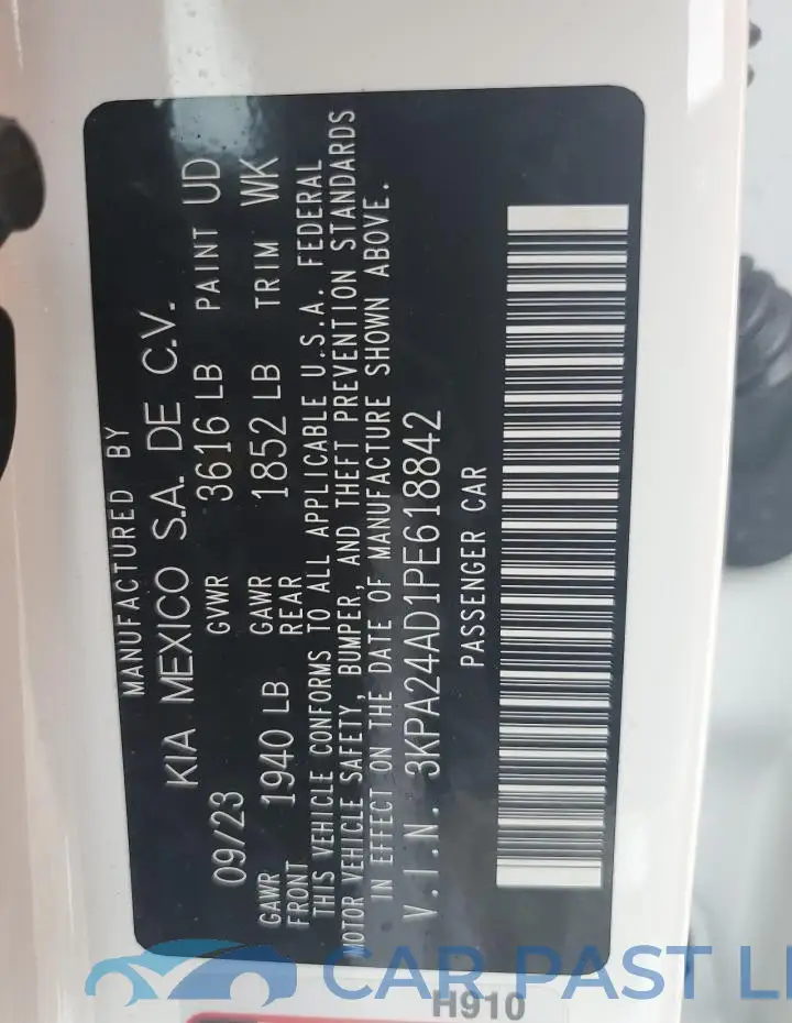 3KPA24AD1PE618842# 12