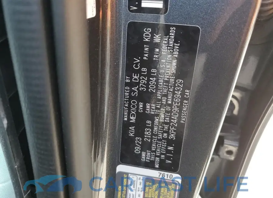 3KPF24AD9PE694329# 13