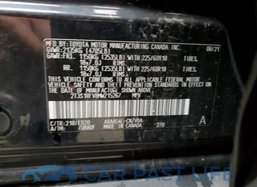 2T3S1RFV8MW215267# 13