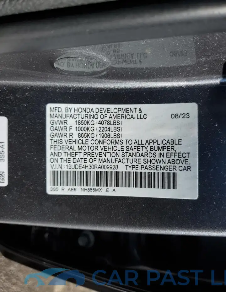 19UDE4H30RA009928# 12