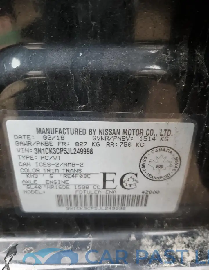 3N1CK3CP5JL249998# 13