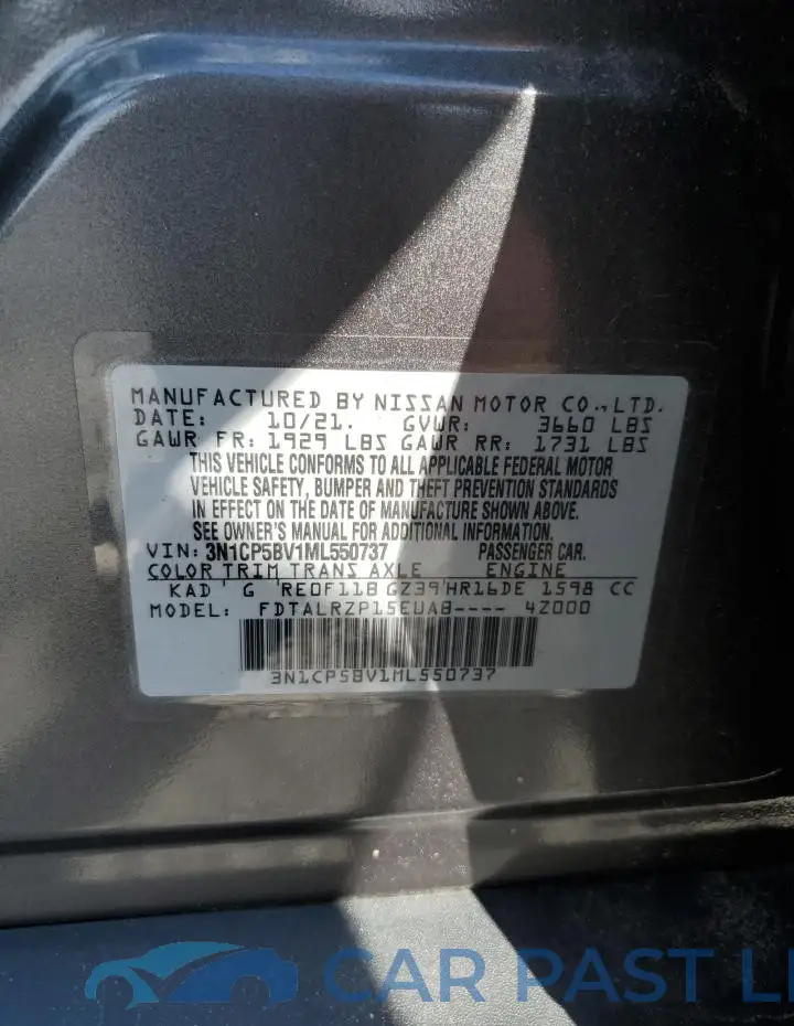 3N1CP5BV1ML550737# 12