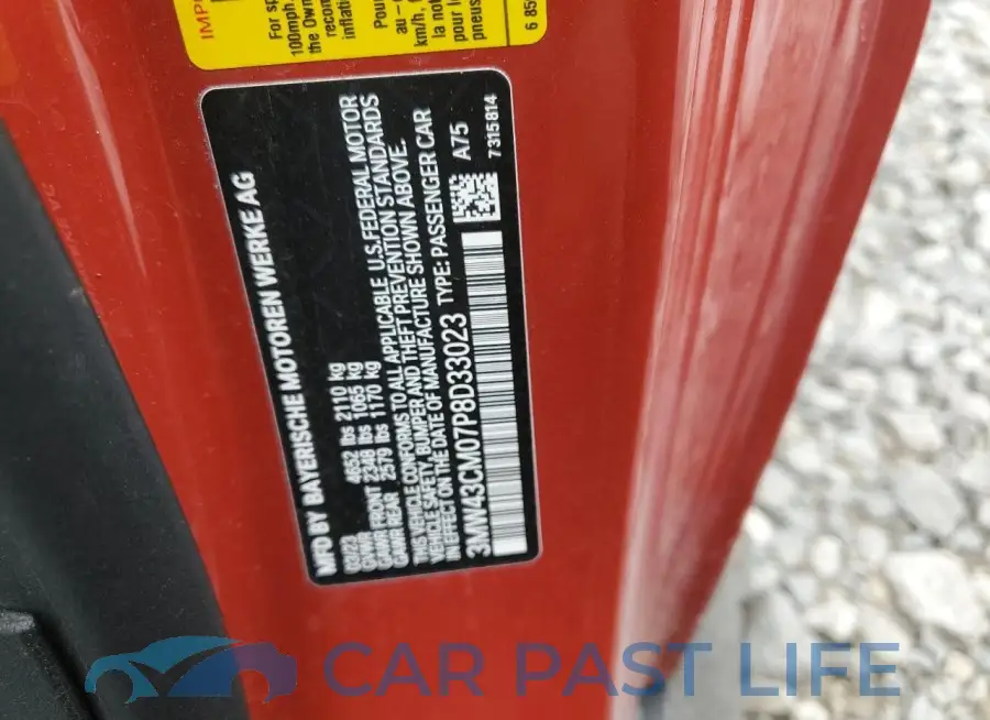 3MW43CM07P8D33023# 12