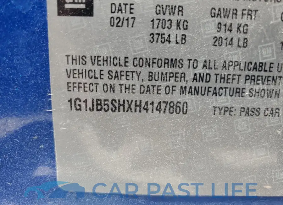 1G1JB5SHXH4147860# 13
