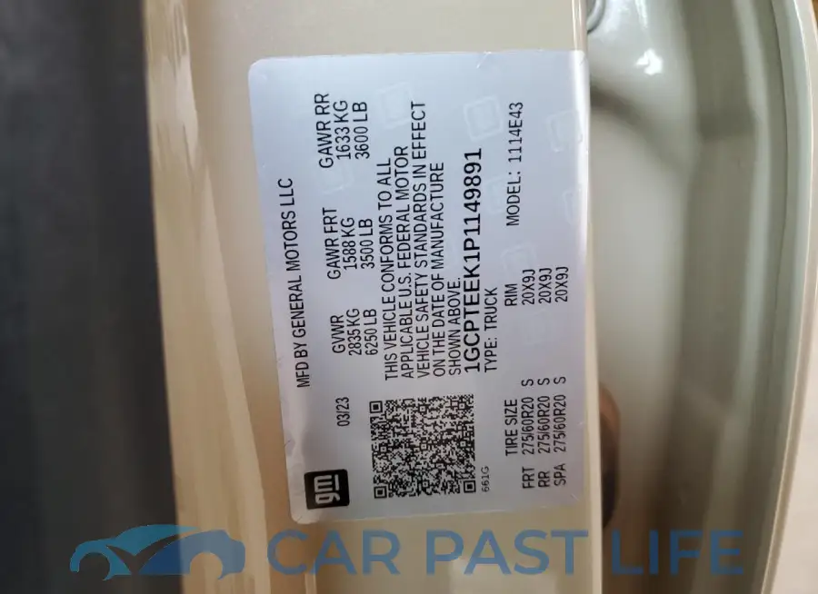 1GCPTEEK1P1149891# 12