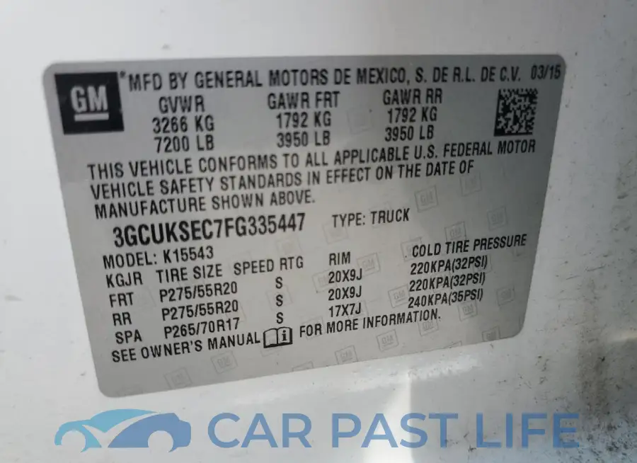3GCUKSEC7FG335447# 12