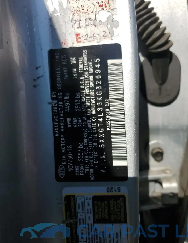 5XXGT4L33KG326945# 13