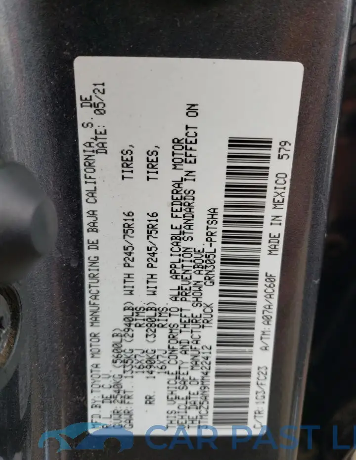 3TMCZ5AN9MM422412# 12
