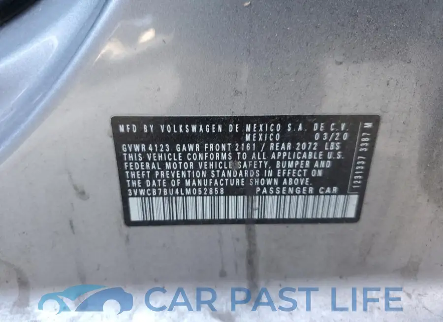3VWCB7BU4LM052858# 12