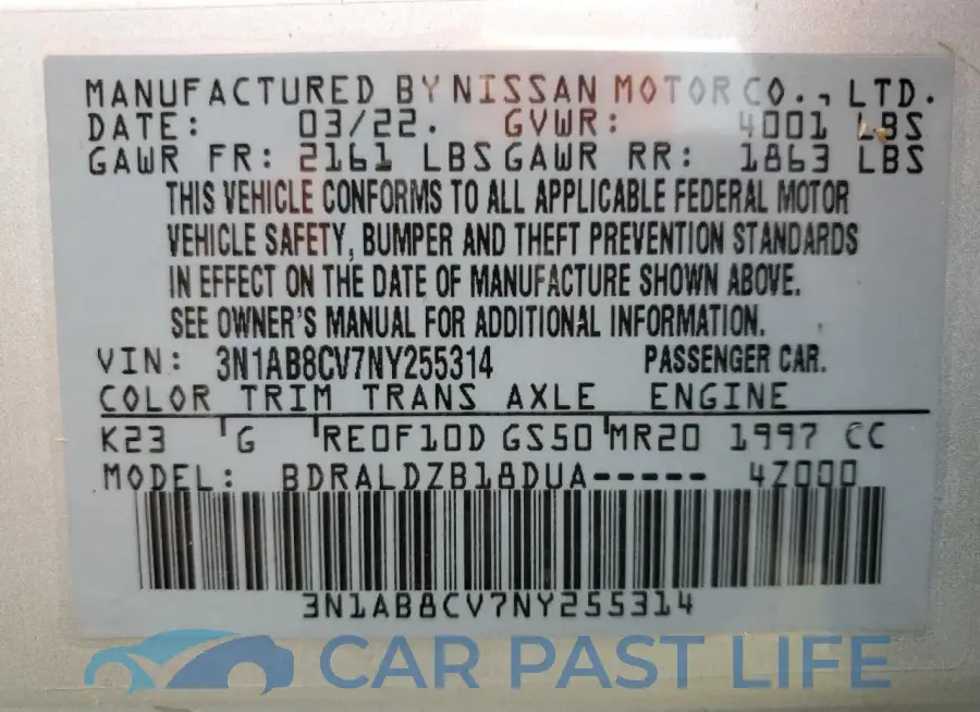 3N1AB8CV7NY255314# 12