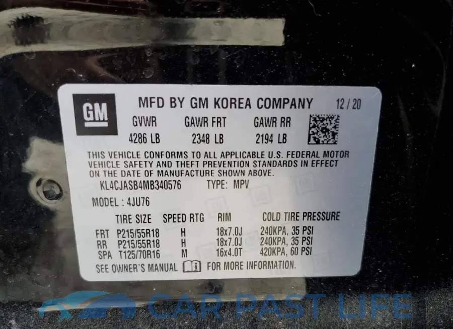 KL4CJASB4MB340576# 12