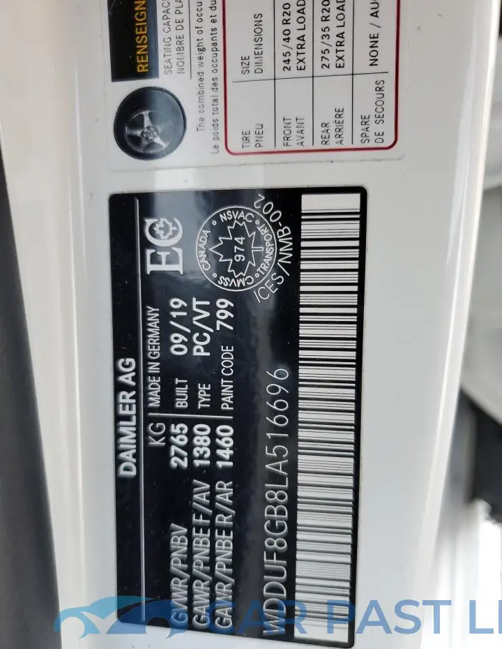 WDDUF8GB8LA516696# 12