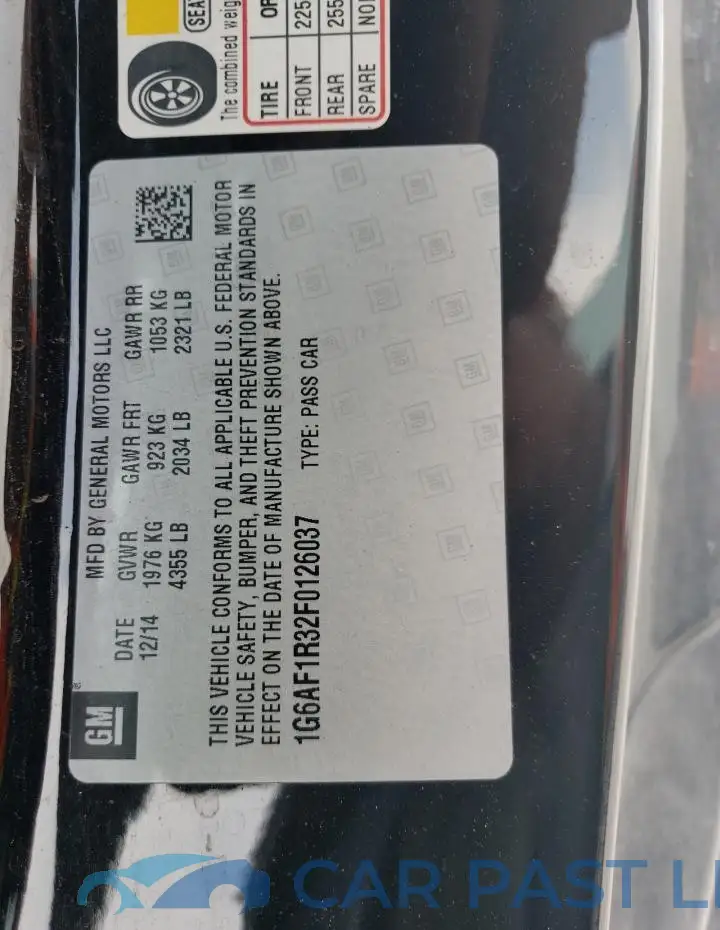 1G6AF1R32F0126037# 12