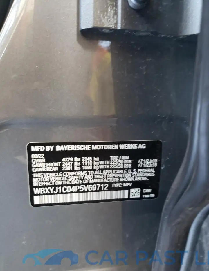 WBXYJ1C04P5V69712# 12