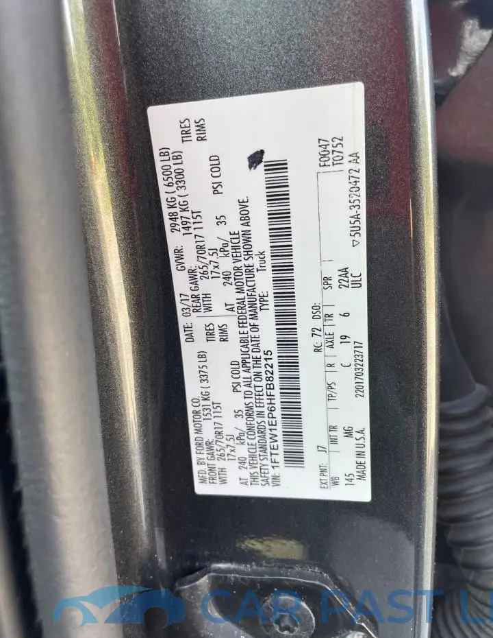 1FTEW1EP6HFB82215# 10