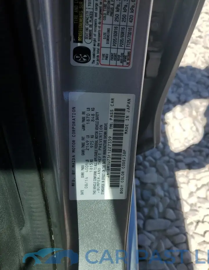JM1BM1U73F1227339# 12