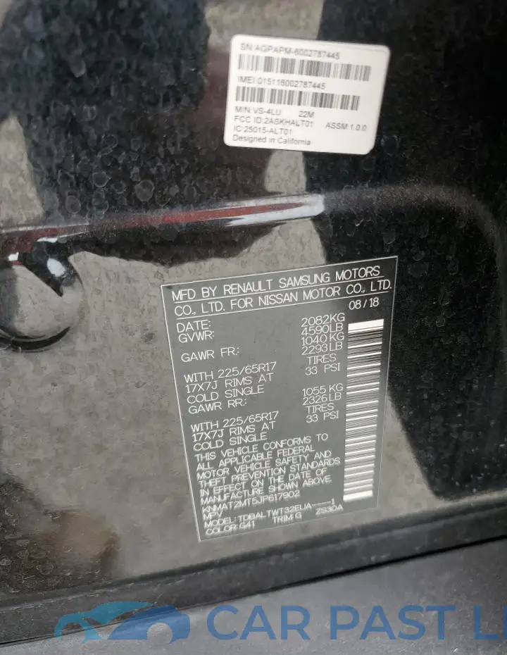 KNMAT2MT5JP617902# 12