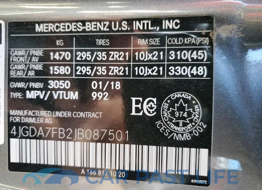 4JGDA7FB2JB087501# 14