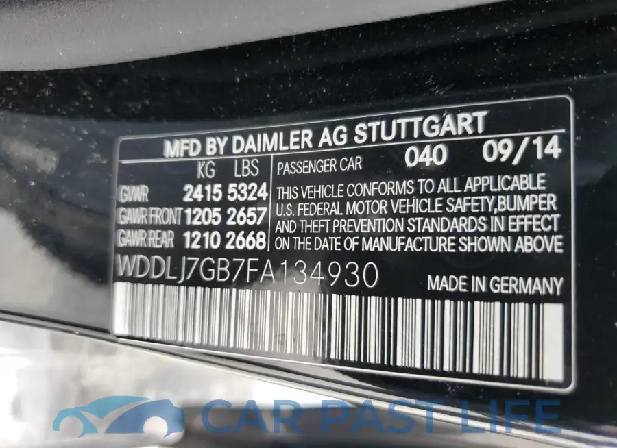 WDDLJ7GB7FA134930# 12