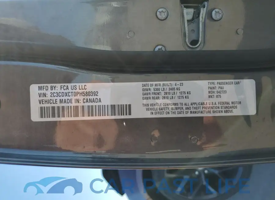 2C3CDXCT0PH580392# 12