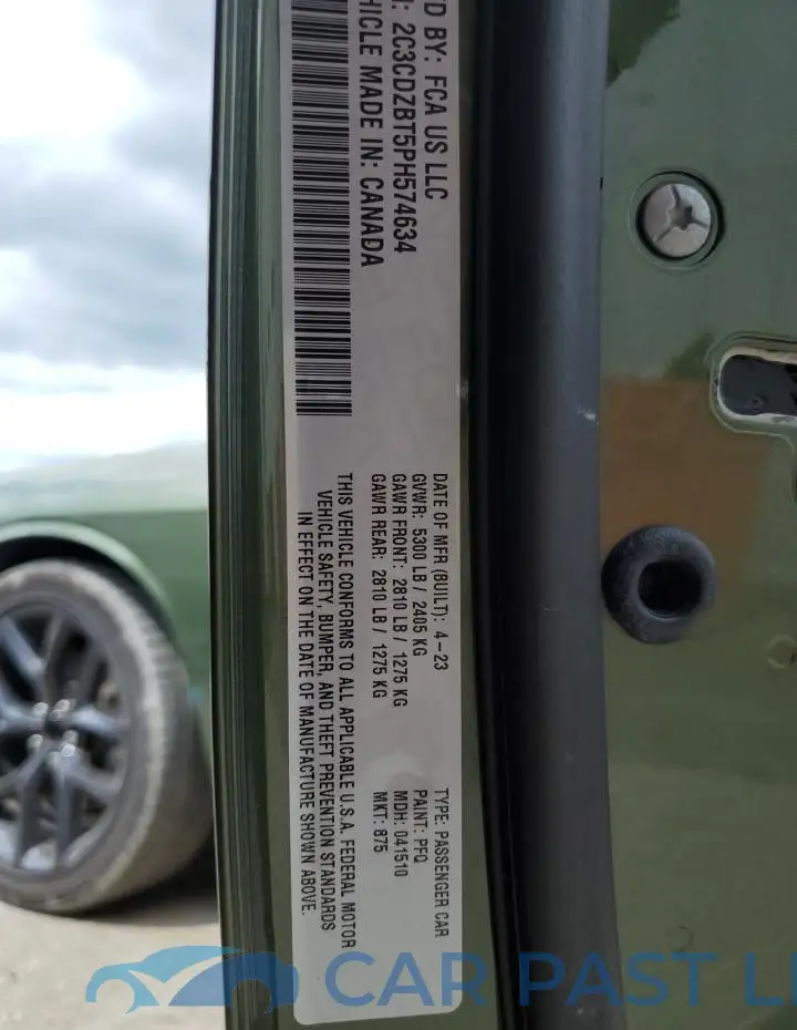 2C3CDZBT5PH574634# 12