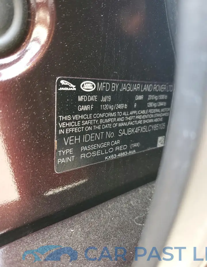 SAJBK4FX5LCY85105# 12