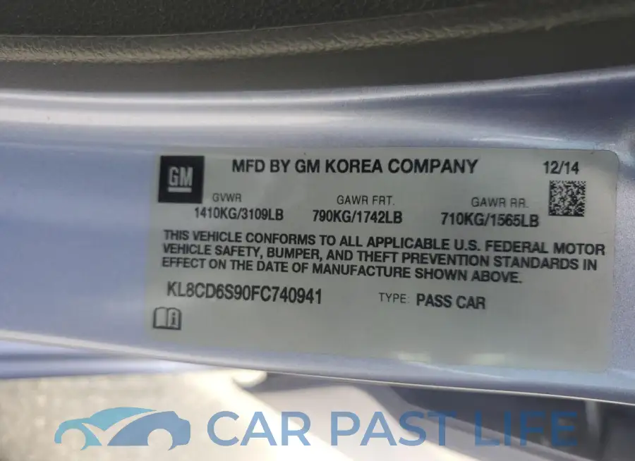 KL8CD6S90FC740941# 12