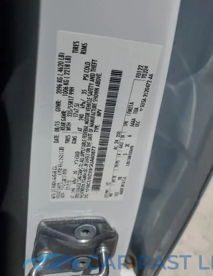 1FMCU0GX9GUA60877# 13