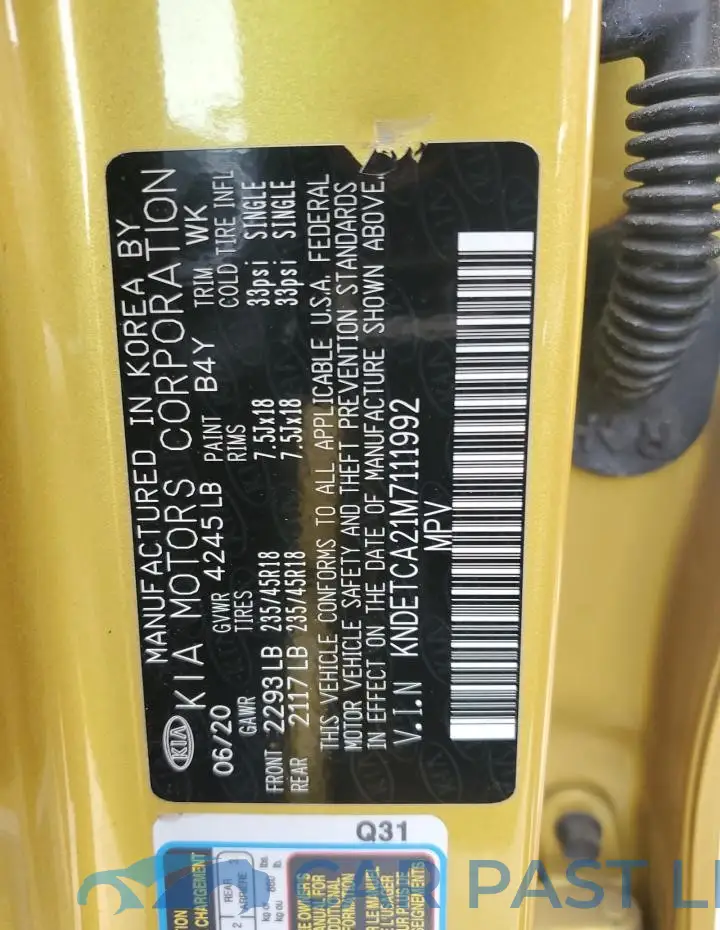 KNDETCA21M7111992# 13