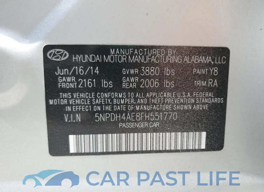 5NPDH4AE8FH551770# 12