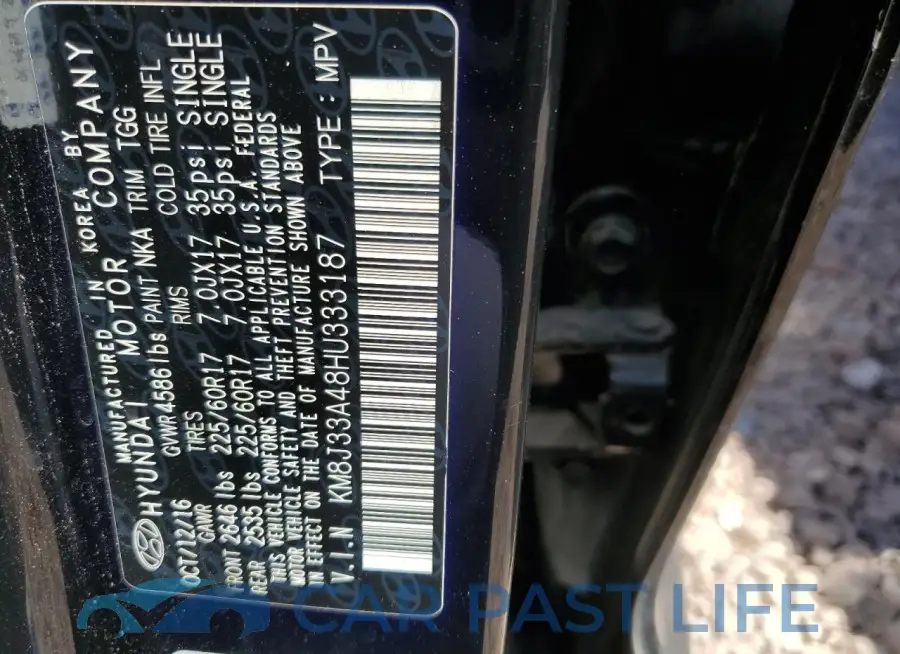 KM8J33A48HU333187# 12