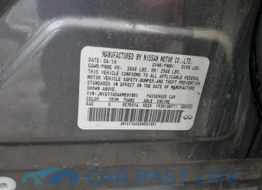 JN1EV7AR4KM591851# 12