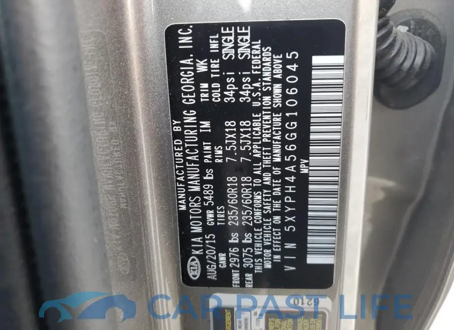 5XYPH4A56GG106045# 13