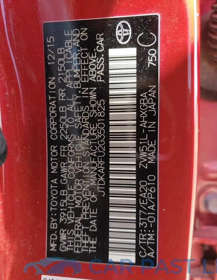 JTDKARFU2G3501825# 13