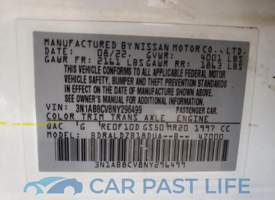 3N1AB8CV8NY296499# 12