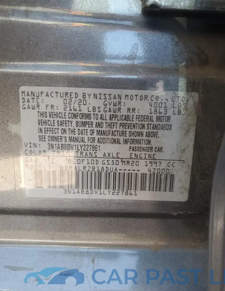 3N1AB8DV1LY227861# 12