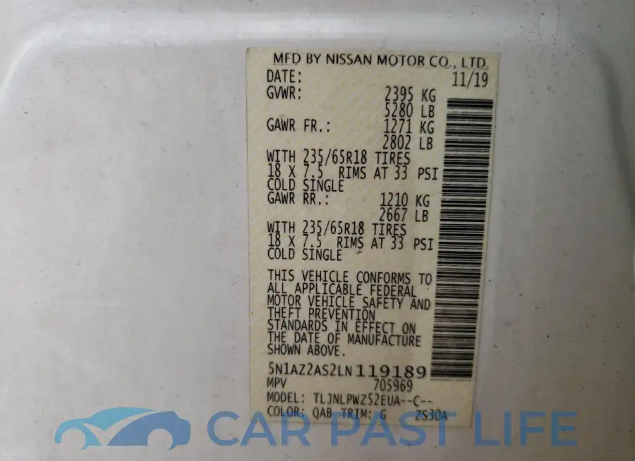 5N1AZ2AS2LN119189# 13