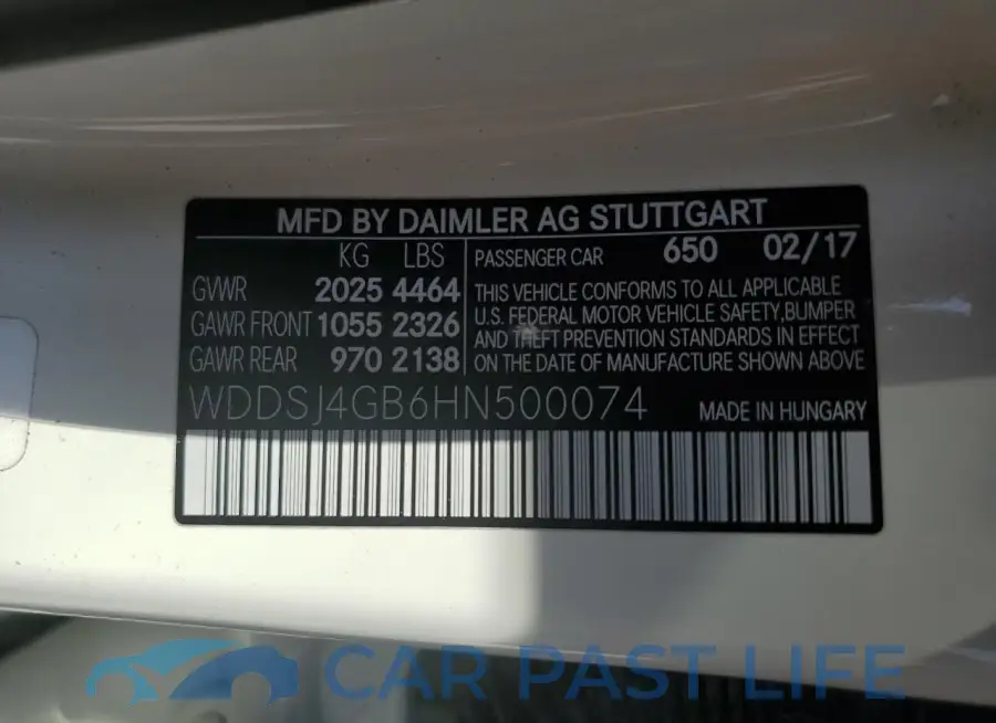 WDDSJ4GB6HN500074# 13