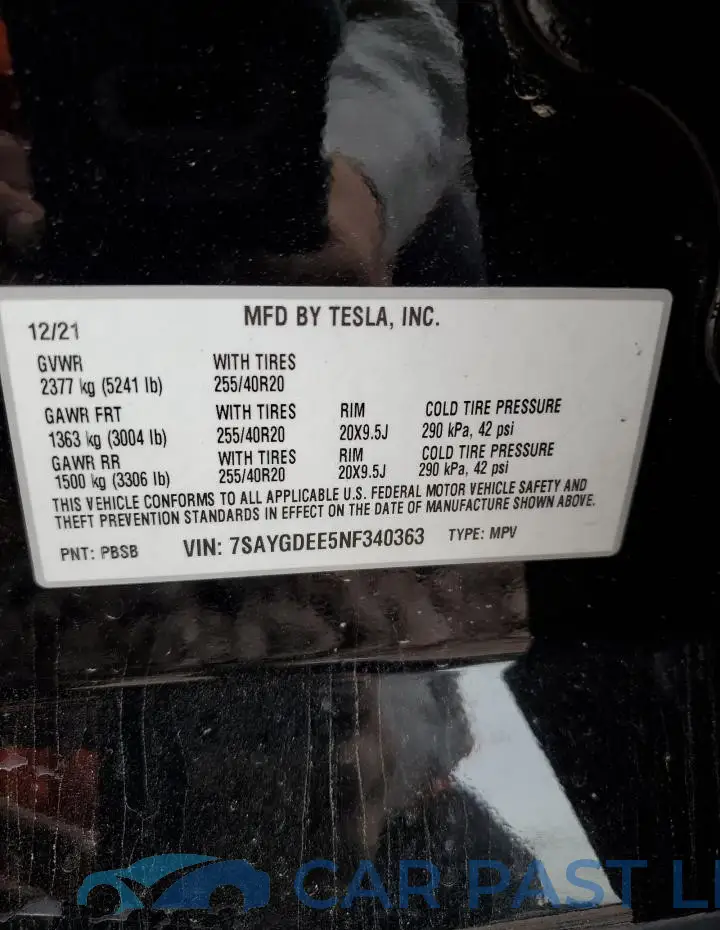 7SAYGDEE5NF340363# 12