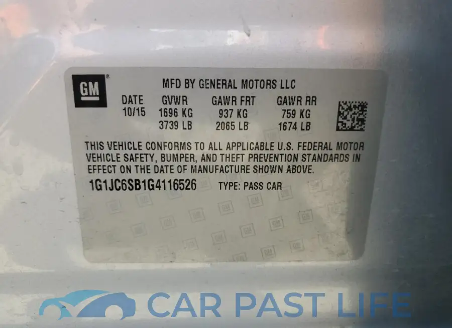 1G1JC6SB1G4116526# 13