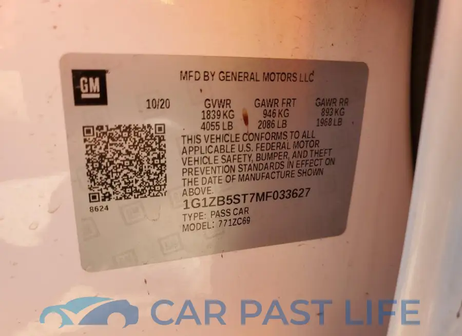 1G1ZB5ST7MF033627# 12