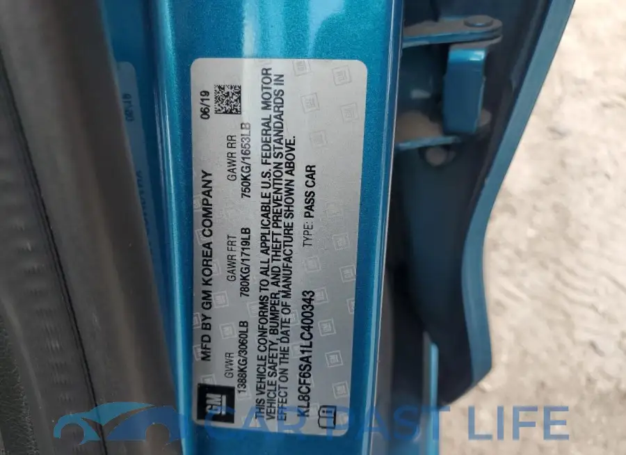KL8CF6SA1LC400343# 12