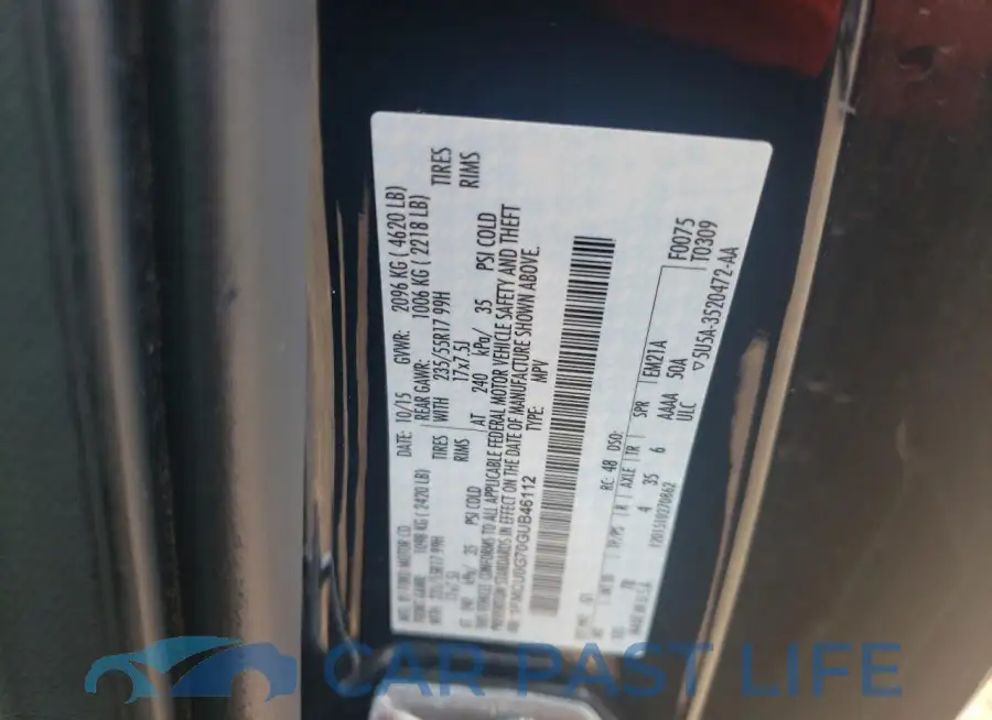 1FMCU0G70GUB46112# 13
