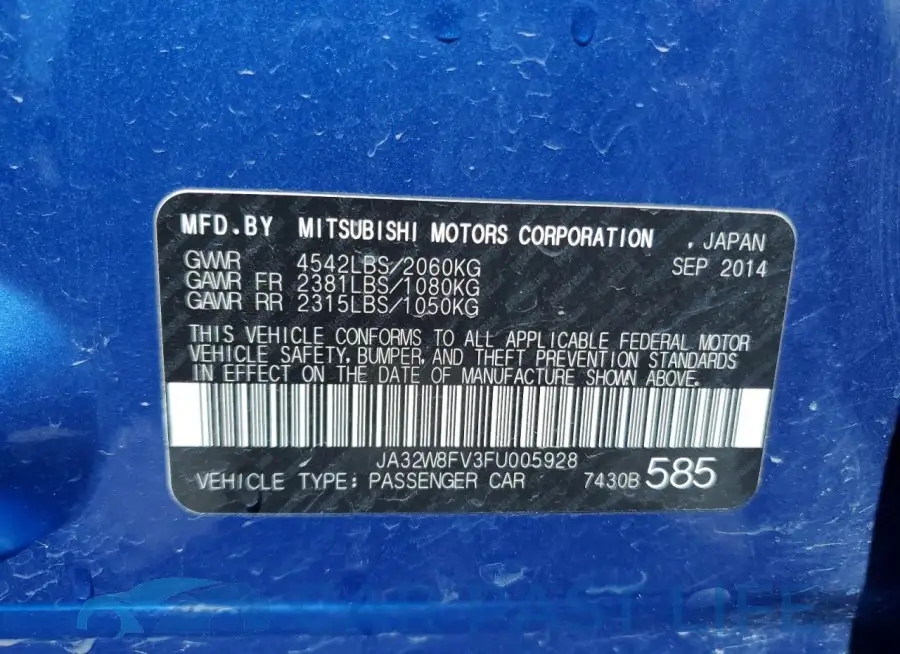 JA32W8FV3FU005928# 13
